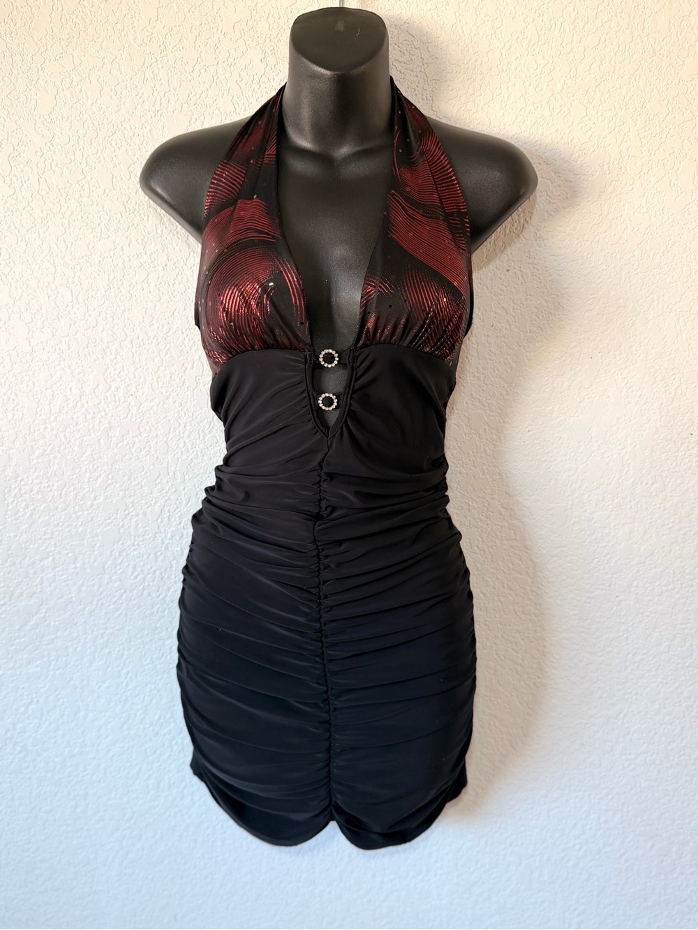 Vampy Y2k Halter Mini Dress ✨